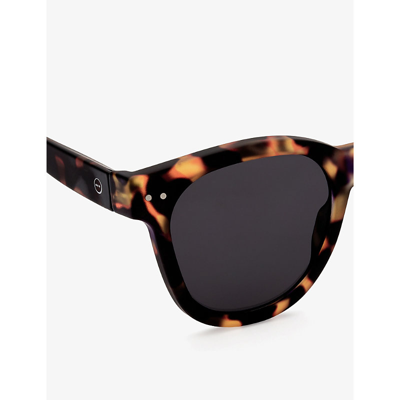 Shop Izipizi Men's Sun #n Tortoiseshell Trapeze-frame Sunglasses