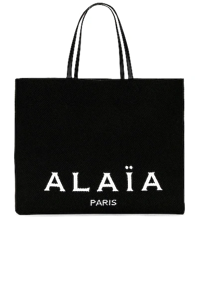 Shop Alaïa Big Tote Bag In Noir
