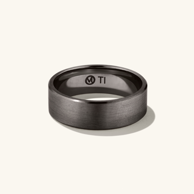 Shop Mejuri 6mm Smooth Band Black Titanium