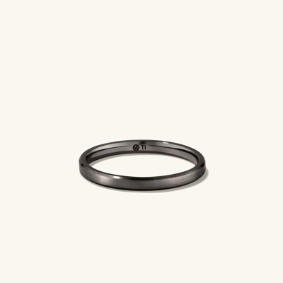 Shop Mejuri 2mm Smooth Band Black Titanium