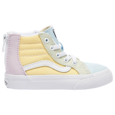 Vans Kids' Girls Sk8 Hi Zip In Yellow/green/blue | ModeSens