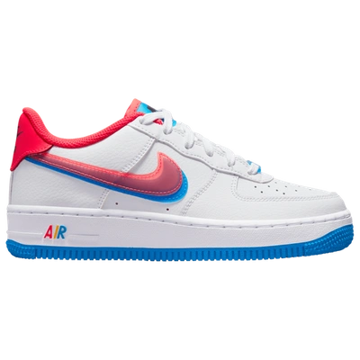 Nike Kids' Girls Air Force 1 Lv8 In White/red/blue | ModeSens