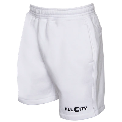 Shop All City By Just Don Mens  Jumpshot Fleece Shorts In White/white