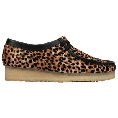 Clarks Brown Wallabee Leopard-print Shoes | ModeSens