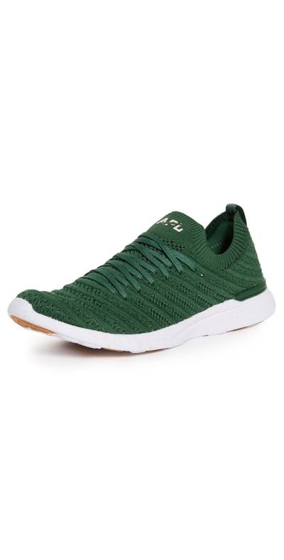 Shop Apl Athletic Propulsion Labs Techloom Wave Sneakers In Dark Green/beach/speckle