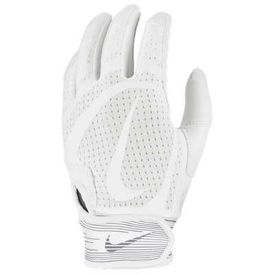 Nike Mens Alpha Huarache Edge Batting Gloves In White/white/white | ModeSens