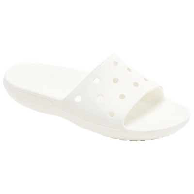 Shop Crocs Mens  Classic Slides In White/white