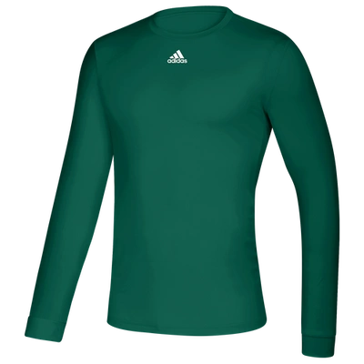 Shop Adidas Originals Mens Adidas Team Creator Long Sleeve T-shirt In Dark Green