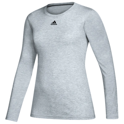 Shop Adidas Originals Womens Adidas Team Creator Long Sleeve T-shirt In Medium Grey Heathered