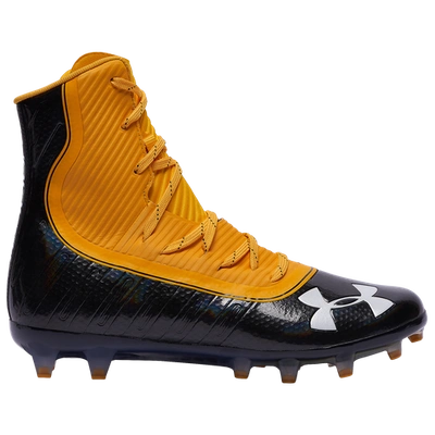 Shop Under Armour Mens  Highlight Mc Football Cleat In Black/steeltown Gold