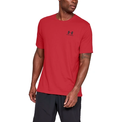 Shop Under Armour Mens  Sportstyle Left Chest T-shirt In Red/black