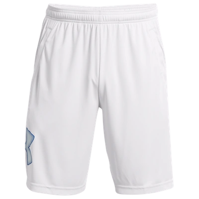 Shop Under Armour Mens  Tech Graphic Shorts In White/royal