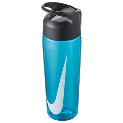 Shop Nike Tr Hypercharge Straw Bottle 24 oz In Blue Fury/anthracite/white