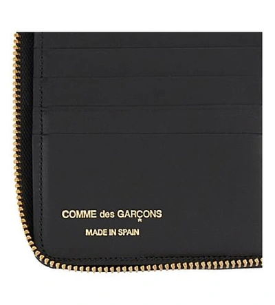 Shop Comme Des Garçons Leather Zip-around Wallet In Black
