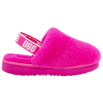 Shop Ugg Girls  Fluff Yeah Clogs In Pink/pink