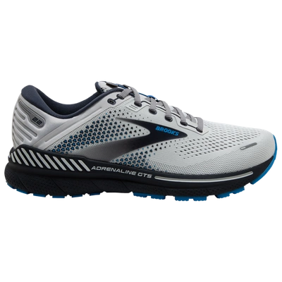 Shop Brooks Mens  Adrenaline Gts 22 In Oyster/india Ink/blue
