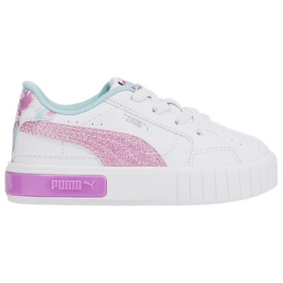 Shop Puma Girls  Cali In White/pink/teal