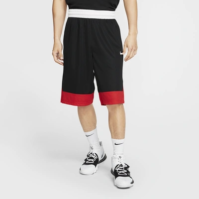 Shop Nike Mens  Icon Shorts In Black/university Red/white