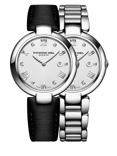 Shop Raymond Weil Women's Shine Stainless Steel & Diamonds Bracelet Watch In Neutral
