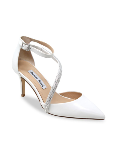 Shop Charles David Women's Adorn Point-toe Leather Pumps In White