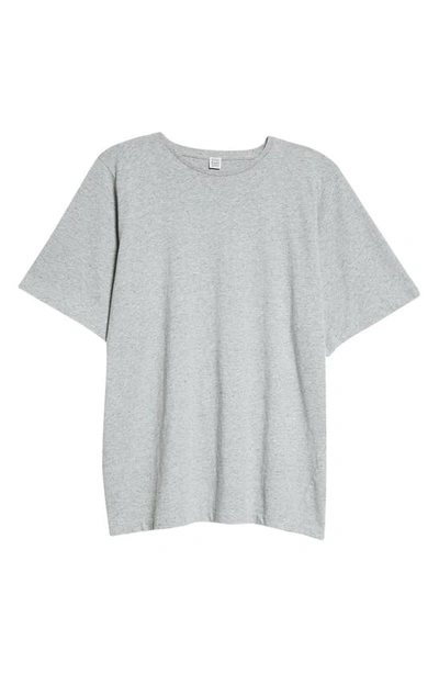Shop Totême Oversize Organic Cotton T-shirt In Light Grey Melange
