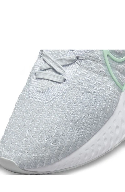 Shop Nike React Infinity Flyknit Running Shoe In Pure Platinum/ Mint Foam-white