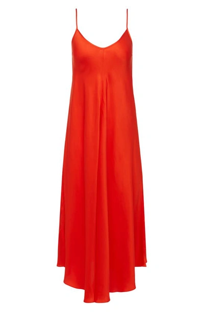 L AGENCE LORRAINE SLEEVELESS TRAPEZE MIDI DRESS 