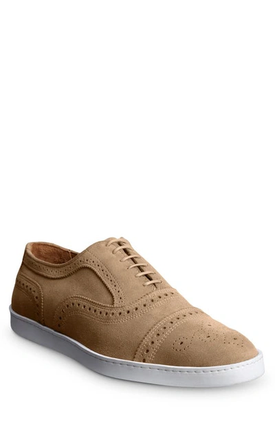 Shop Allen Edmonds Strand Cap Toe Oxford Sneaker In Bone Leather