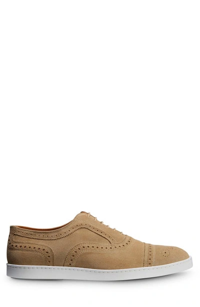 Shop Allen Edmonds Strand Cap Toe Oxford Sneaker In Bone Leather