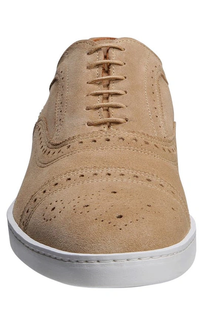 Shop Allen Edmonds Strand Cap Toe Oxford Sneaker In Bone Leather