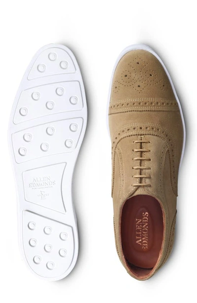 Shop Allen Edmonds Strand Cap Toe Oxford Sneaker In Bone Leather