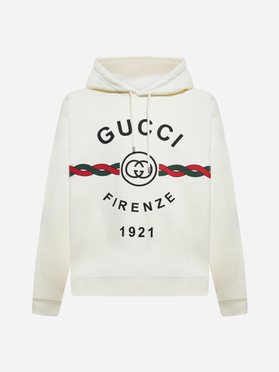 Shop Gucci Firenze 1921 Cotton Hoodie