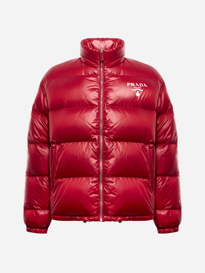 Shop Prada Re-nylon Quilted Down Jacket