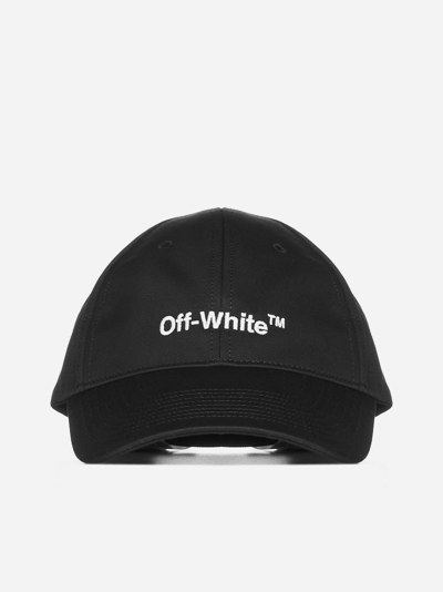 Shop Off-white Helvetica Cotton Baseball Cap