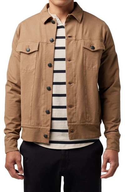 Shop Good Man Brand Flex Pro Denim Jacket In Brown Olive