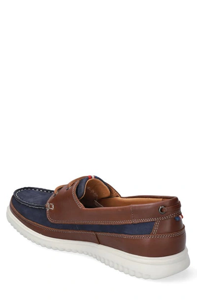 Mephisto Trevis Boat Shoe In Navy Leather