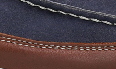 Mephisto Trevis Boat Shoe In Navy Leather