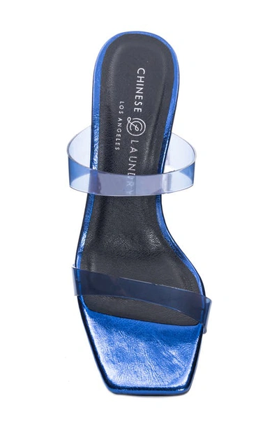 Shop Chinese Laundry Yanti Slide Sandal In Blue