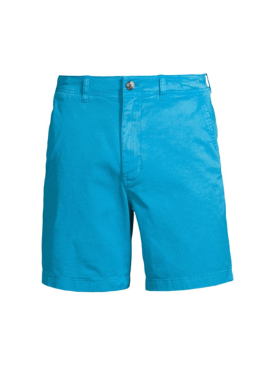Shop Vineyard Vines Men's Island Cotton-blend Shorts In Electric Blue