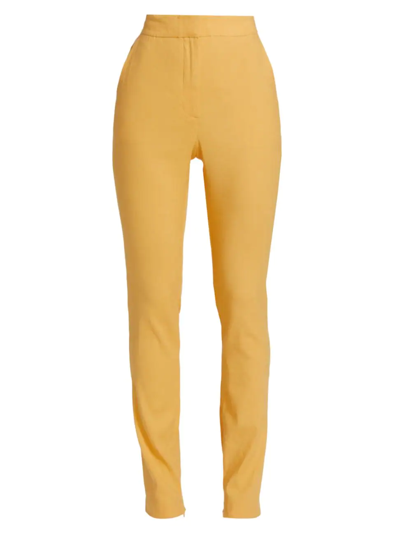 Shop Derek Lam 10 Crosby Women's Malika Slim Slit Pants In Mustard