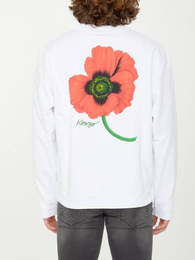 Shop Kenzo Poppy Sweatshirt In White