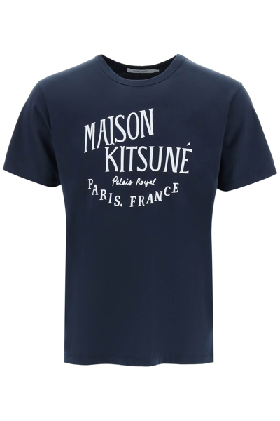Shop Maison Kitsuné Maison Kitsune Palais Royal T-shirt In Blue