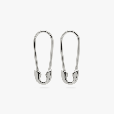 Shop Studs Safety Pin Earring In Silver