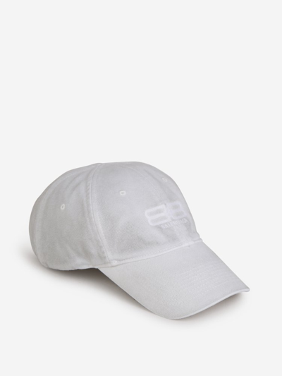Shop Balenciaga Logo Embroidered Baseball Cap In White