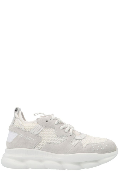 Shop Versace Kids Chain Reaction Lace In White
