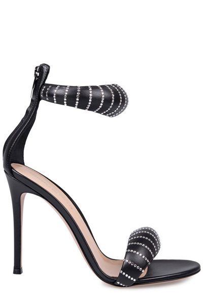Shop Gianvito Rossi Bijoux Heeled Sandals In Black