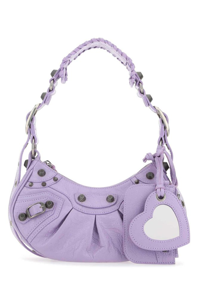 Shop Balenciaga Le Cagole Zipped Xs Shoulder Bag In Purple