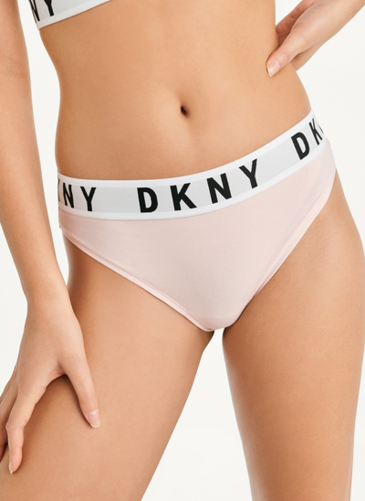 Shop Dkny Women's Cozy Bf Thong In Rouge
