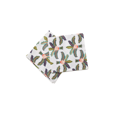 La Doublej Dinner Napkins Set Of 2 In Palms