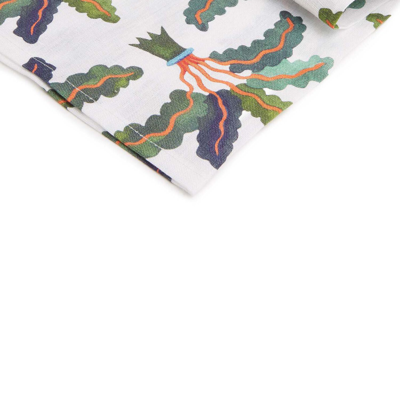 Shop La Doublej Large Napkins Set Of 2 (45x45) In Palms